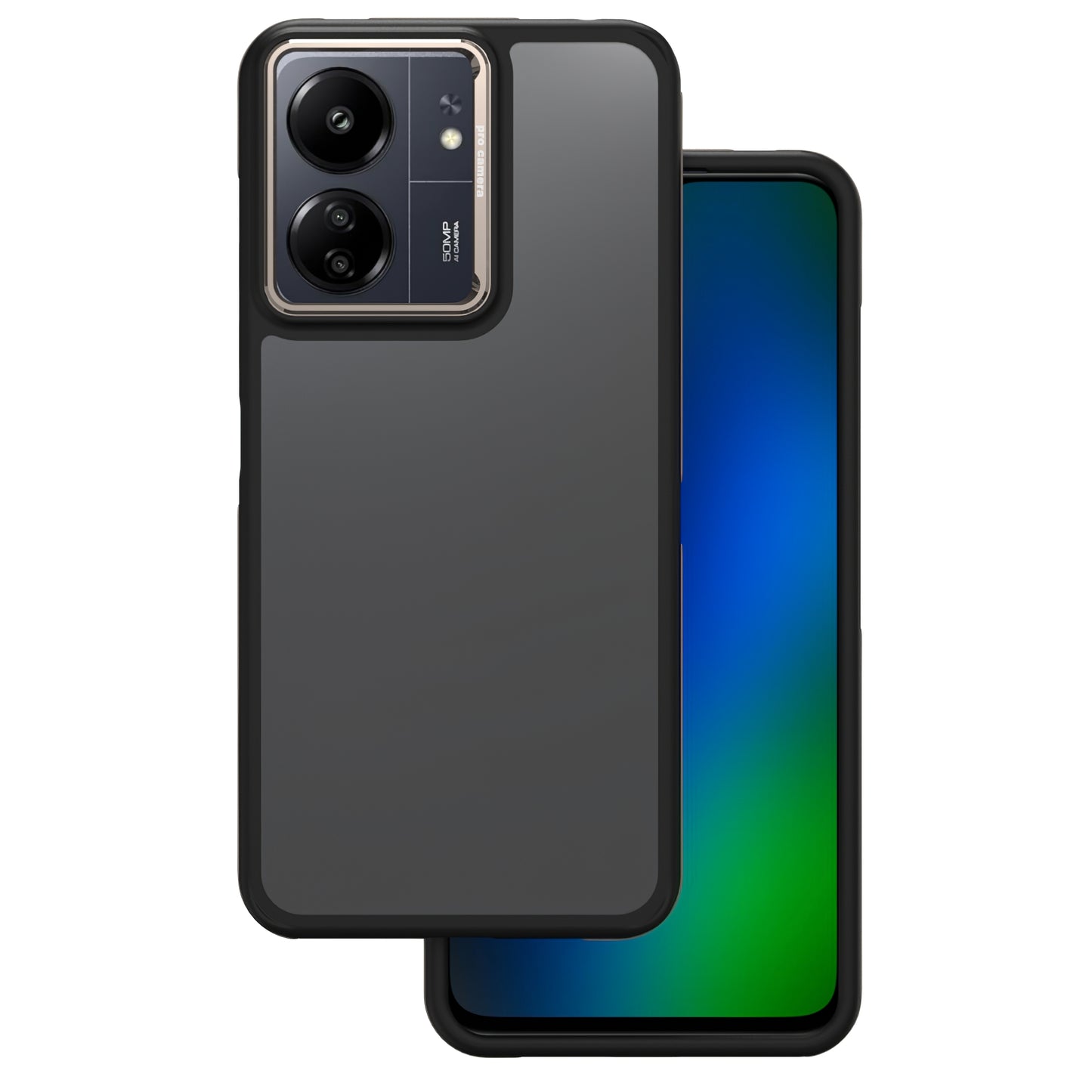 Etui do Xiaomi Poco M6 / Redmi 13C 5G, OEM, Crystal Black, Szary