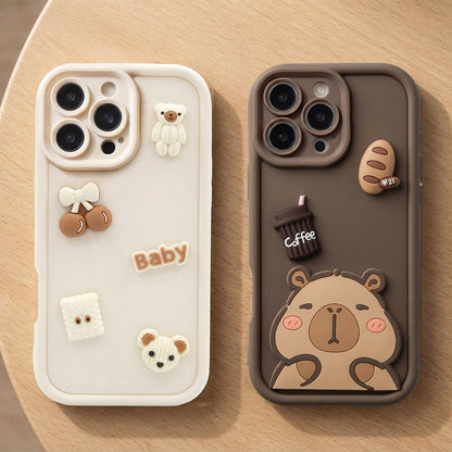 Etui do Xiaomi Redmi Note 15 Pro 5G, OEM, Ultra Trendy 3D Kapibara, Brązowe