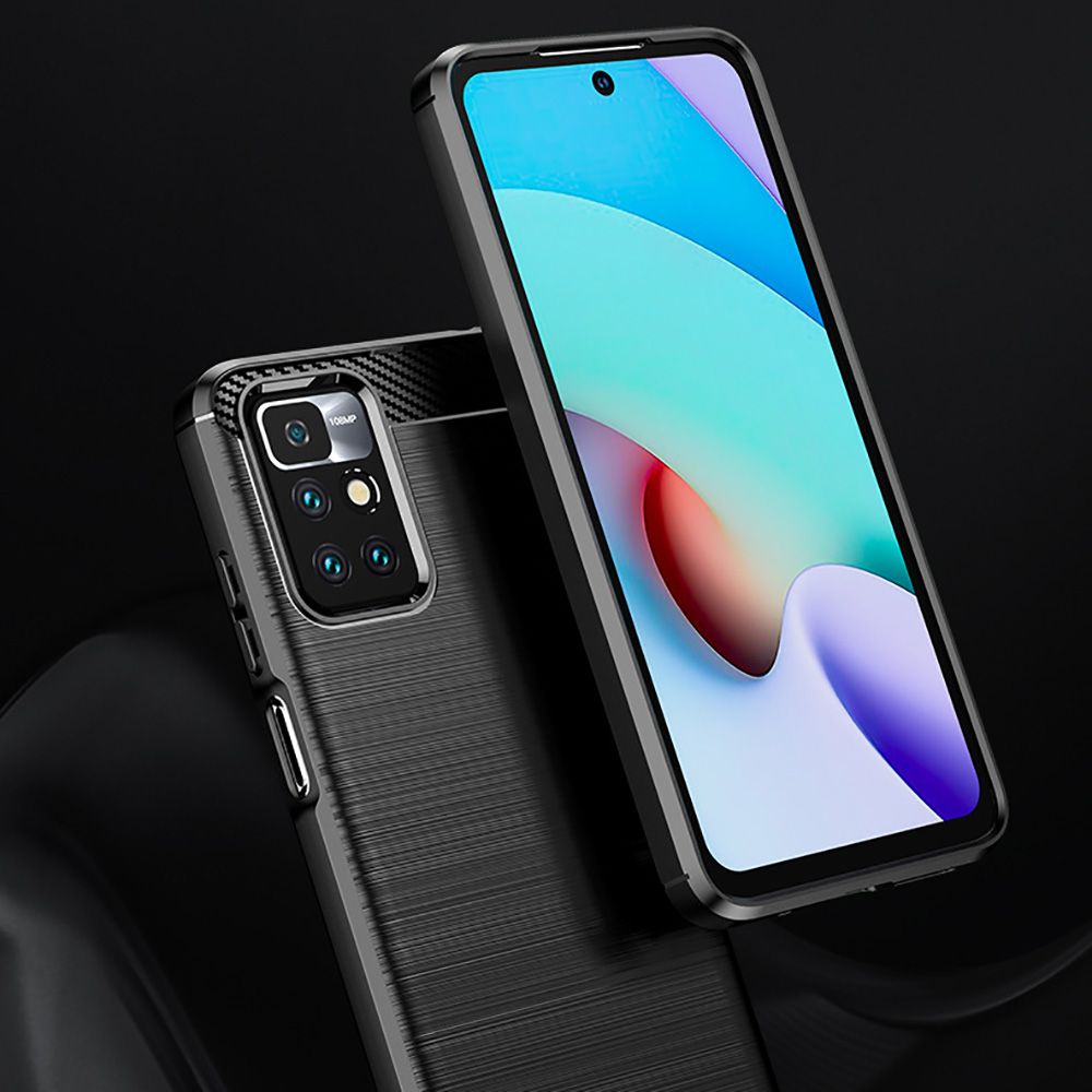 Etui do Xiaomi Redmi 10 2022 / 10 (2021), Techsuit, Carbon, Czarny