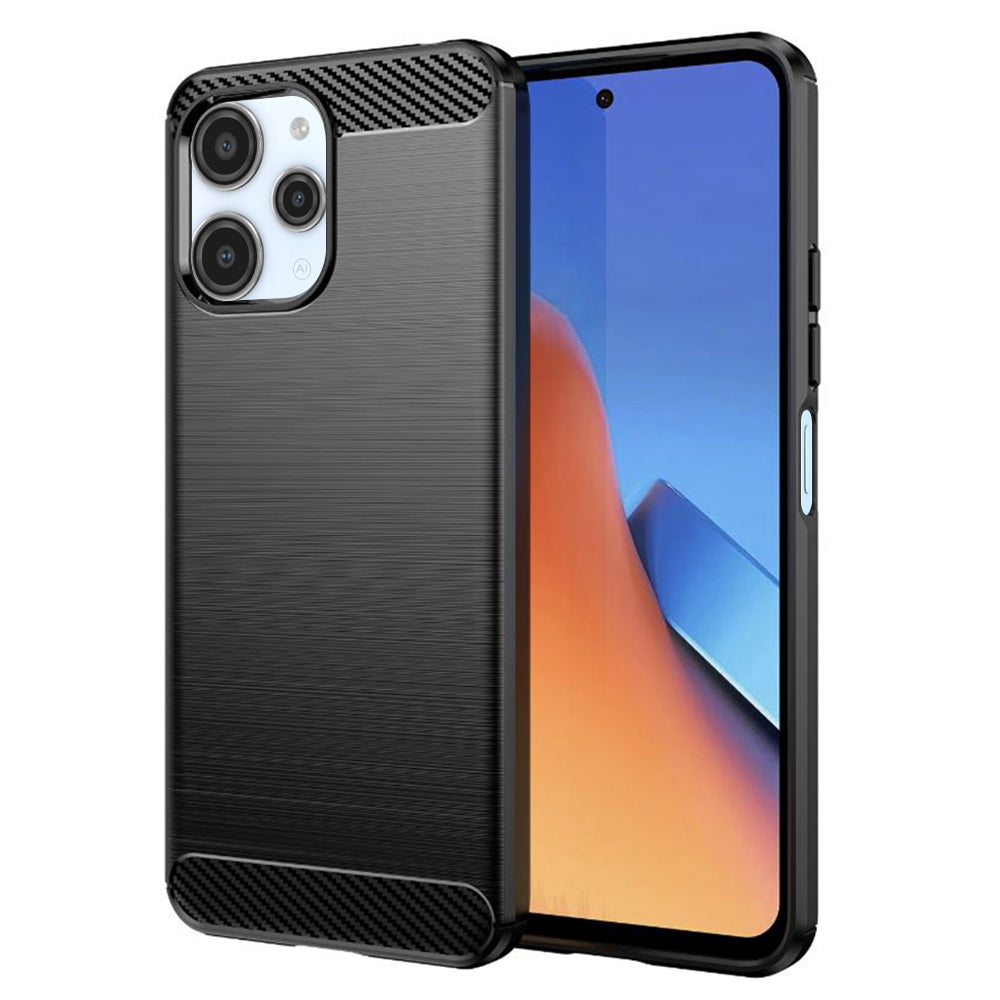 Etui do Xiaomi Redmi 12 5G / 12, Techsuit, Carbon, Czarny