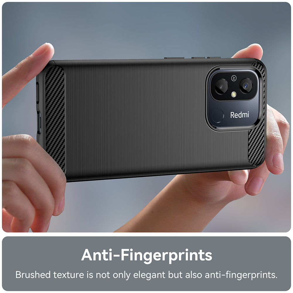 Case for Xiaomi Redmi 12C, Techsuit, Carbon, Black
