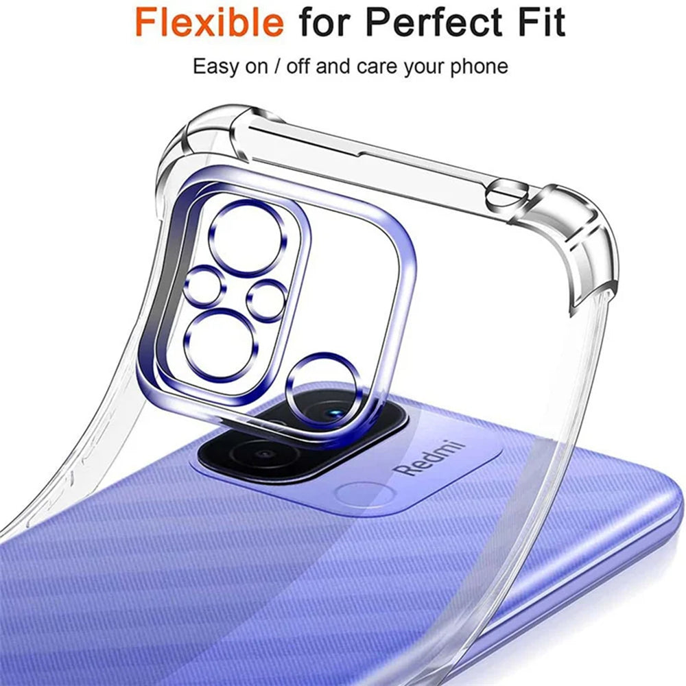 Case for Xiaomi Redmi 12C, Techsuit, Shockproof Clear, Transparent