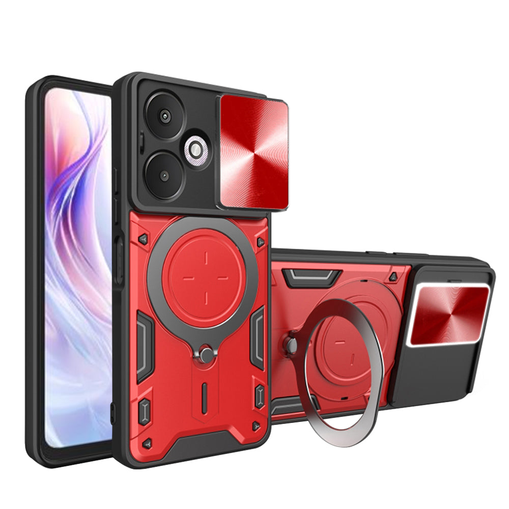 Etui do Xiaomi Redmi 13C 5G, Techsuit, CamGuard Pro, Czerwone