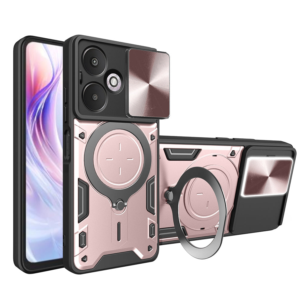 Etui na Xiaomi Redmi 13C 5G, Techsuit, CamGuard Pro, Różowo-Złote