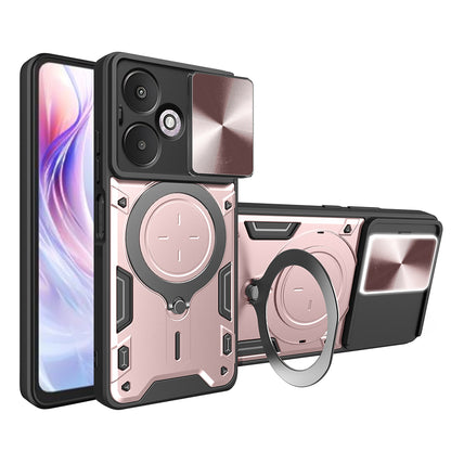 Etui na Xiaomi Redmi 13C 5G, Techsuit, CamGuard Pro, Różowo-Złote