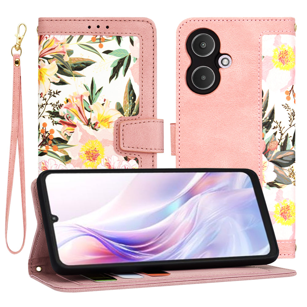 Etui na Xiaomi Redmi 13C 5G, Techsuit, FlipCraft, Różowe