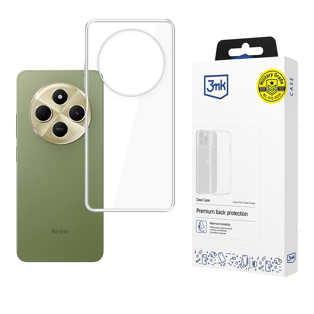Etui na Xiaomi Redmi 14C, 3MK, Clear, Przezroczyste