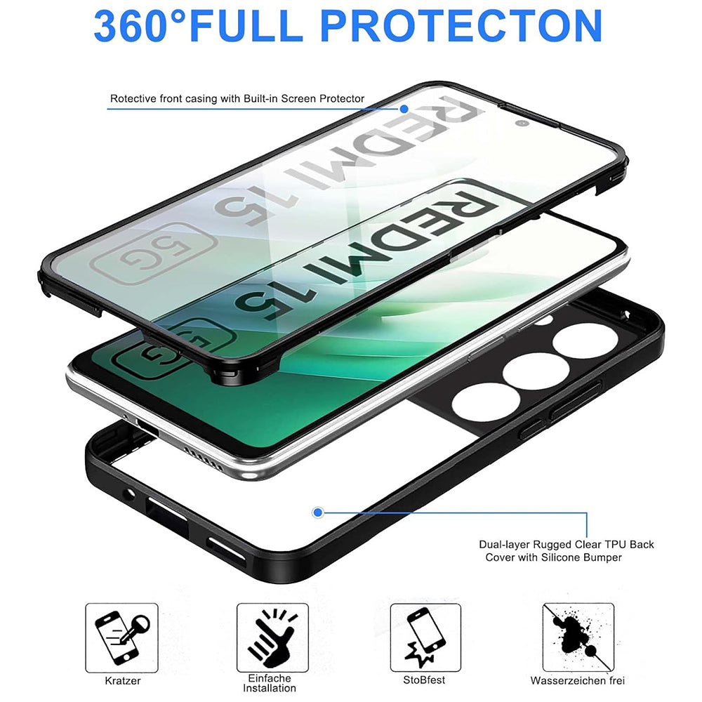 Etui do Xiaomi Redmi 15 5G / 15 4G, Techsuit, ColorVerse 360, Czarny