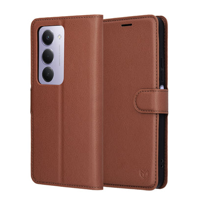 Etui na Xiaomi Redmi 15 5G / 15 4G, Techsuit, Leather Folio, Brązowy