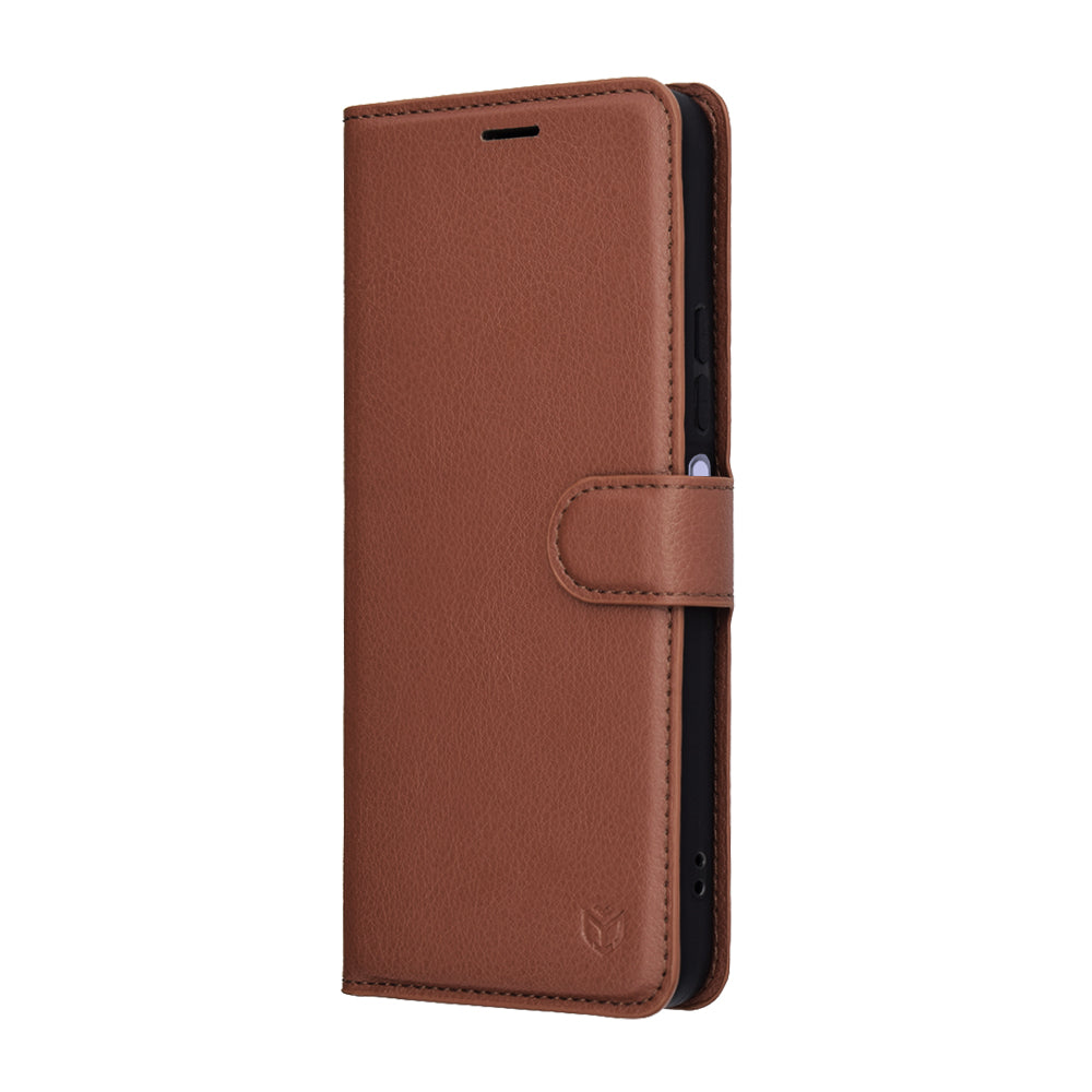 Etui na Xiaomi Redmi 15 5G / 15 4G, Techsuit, Leather Folio, Brązowy