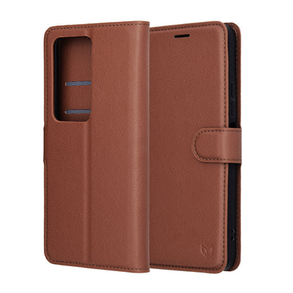 Etui na Xiaomi Redmi 15 5G / 15 4G, Techsuit, Leather Folio, Brązowy