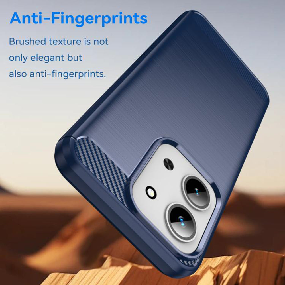 Etui na Xiaomi Redmi 15C 5G / 15C 4G, Techsuit, Carbon, Niebieskie