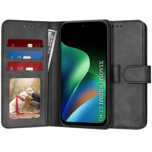Etui na Xiaomi Redmi 17 5G / 17 4G, Techsuit, Diary Book, czarne