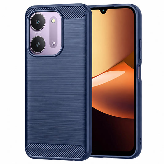 Etui do Xiaomi Redmi 17C 5G, Techsuit, Carbon, niebieskie