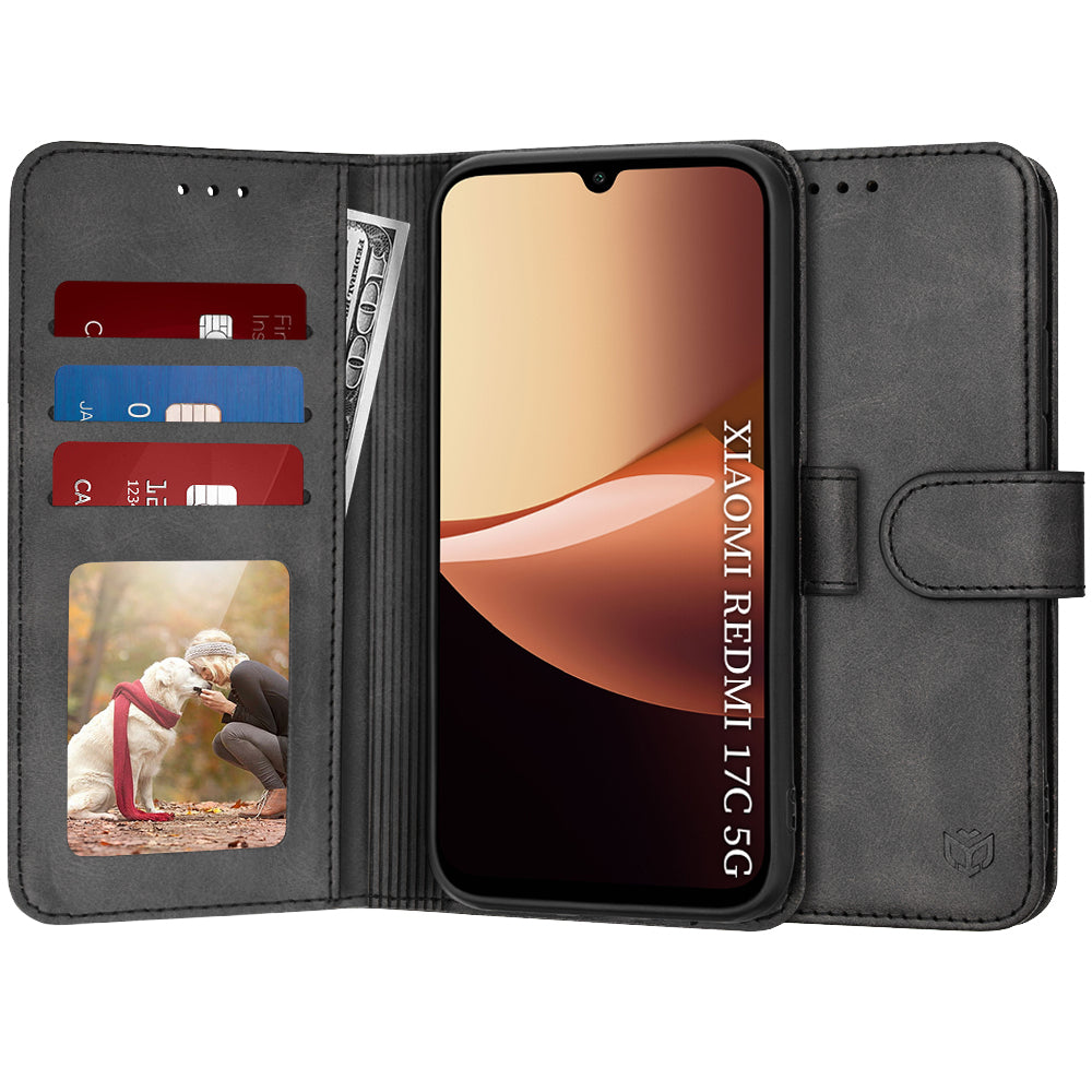 Etui na Xiaomi Redmi 17C 5G, Techsuit, Diary Book, czarne