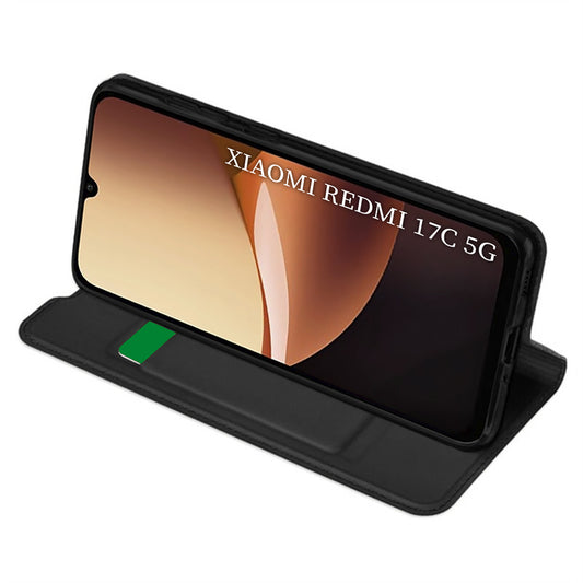 Etui na Xiaomi Redmi 17C 5G, Techsuit, Magskin Book, czarne