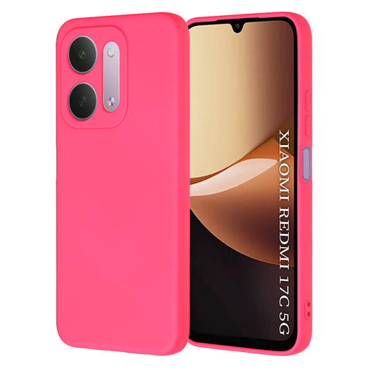 Etui do Xiaomi Redmi 17C 5G, Techsuit, SoftFlex, ciemnoróżowy