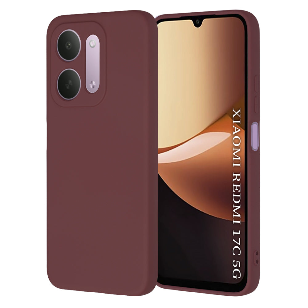Etui do Xiaomi Redmi 17C 5G, Techsuit, SoftFlex, bordowe