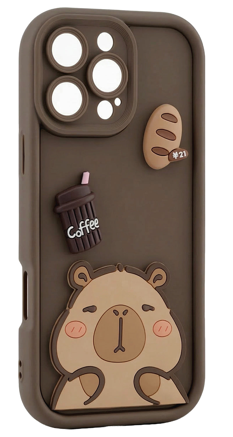 Etui do Xiaomi Redmi Note 15 Pro 5G, OEM, Ultra Trendy 3D Kapibara, Brązowe