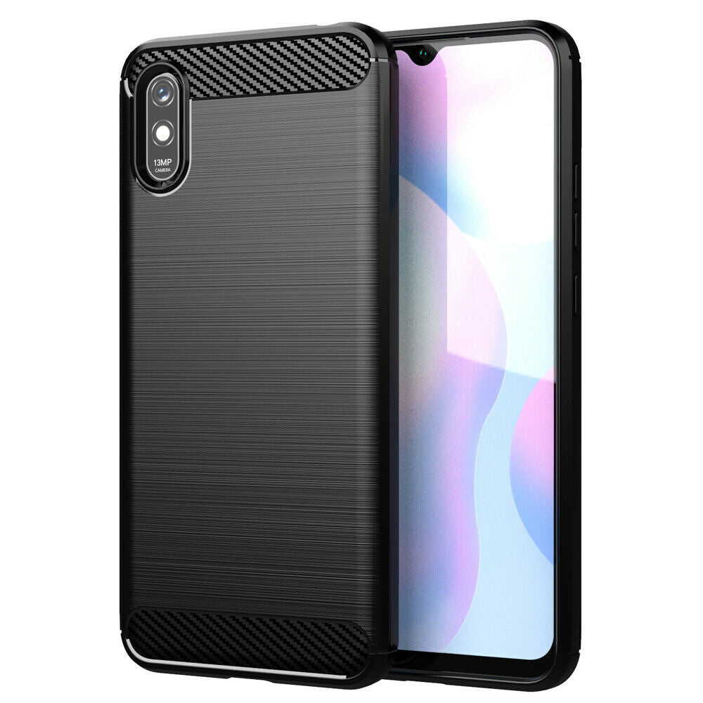 Etui do Xiaomi Redmi 9AT / 9A, Techsuit, Carbon, Czarny