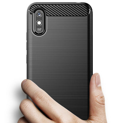 Etui do Xiaomi Redmi 9AT / 9A, Techsuit, Carbon, Czarny