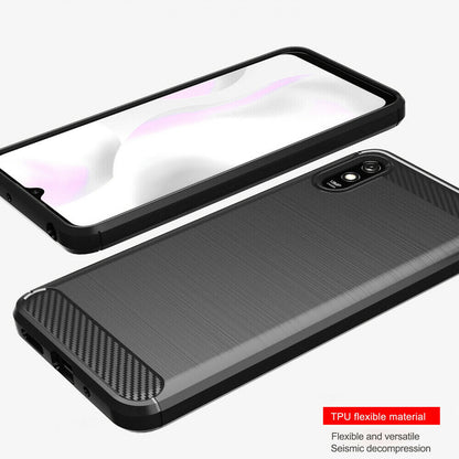 Etui do Xiaomi Redmi 9AT / 9A, Techsuit, Carbon, Czarny