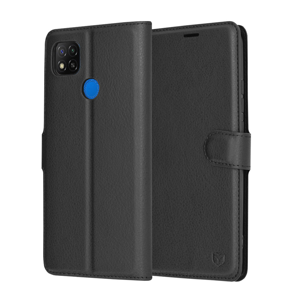 Etui na Xiaomi Redmi 9C NFC / 9C, Techsuit, Leather Folio, czarne