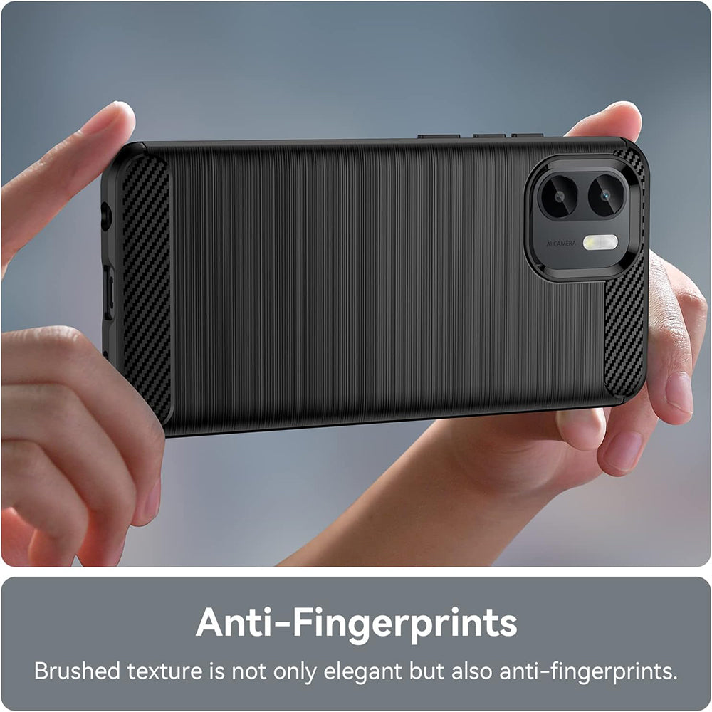 Etui na Xiaomi Redmi A2 / A1, Techsuit, Carbon, Czarny