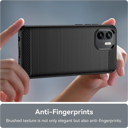 Etui na Xiaomi Redmi A2 / A1, Techsuit, Carbon, Czarny