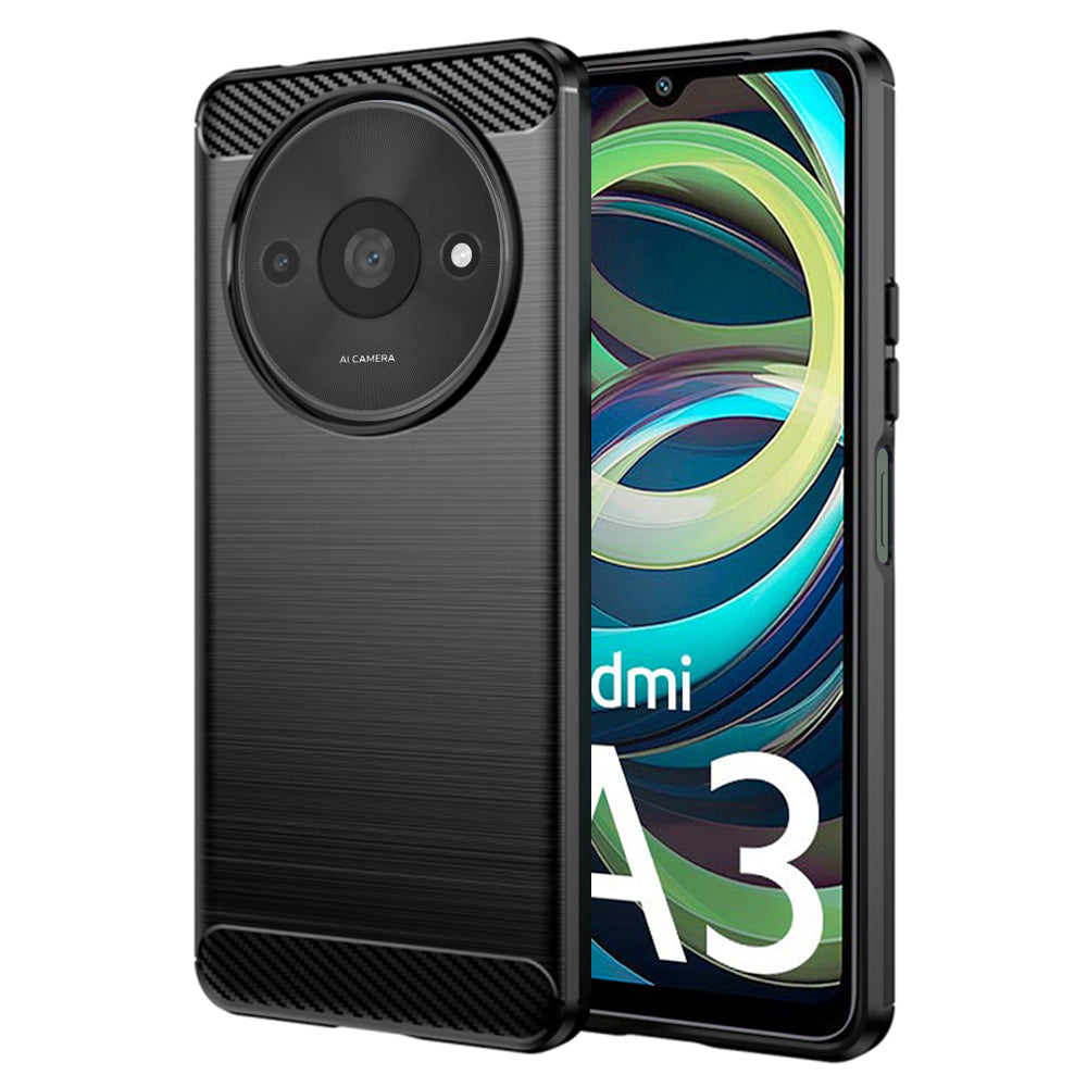 Etui na Xiaomi Redmi A3x / A3, Techsuit, Carbon, Czarny