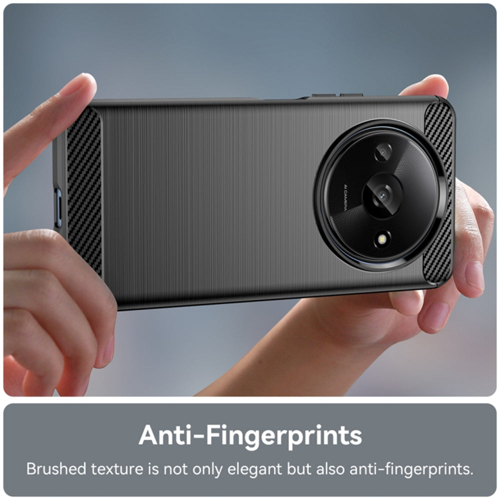 Etui na Xiaomi Redmi A3x / A3, Techsuit, Carbon, Czarny