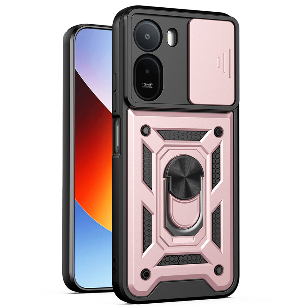 Etui do Xiaomi Redmi A7 Pro 4G, Techsuit, CamShield, Różowo-Złote