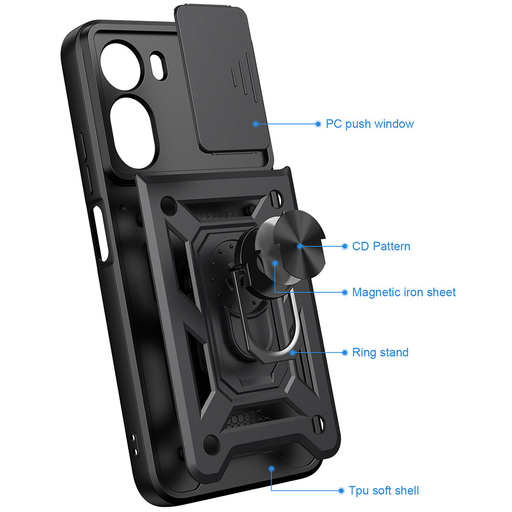 Etui do Xiaomi Redmi A7 Pro 4G, Techsuit, CamShield, Różowo-Złote