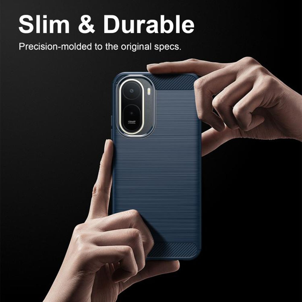 Etui do Xiaomi Redmi A7 Pro 4G, Techsuit, Carbon, Niebieskie