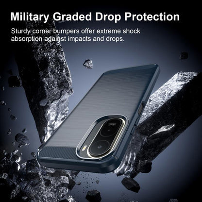 Etui do Xiaomi Redmi A7 Pro 4G, Techsuit, Carbon, Niebieskie