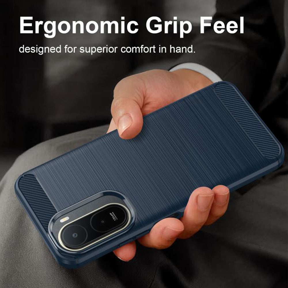 Etui do Xiaomi Redmi A7 Pro 4G, Techsuit, Carbon, Niebieskie