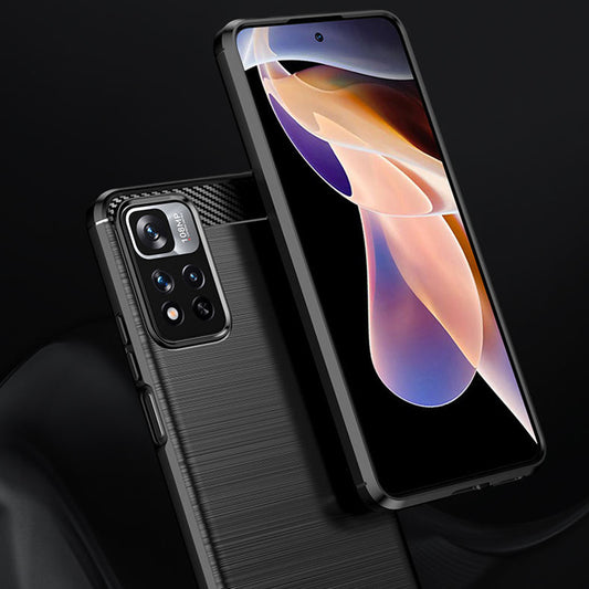 Etui do Xiaomi Redmi Note 11 Pro+ 5G, Techsuit, Carbon, Czarny
