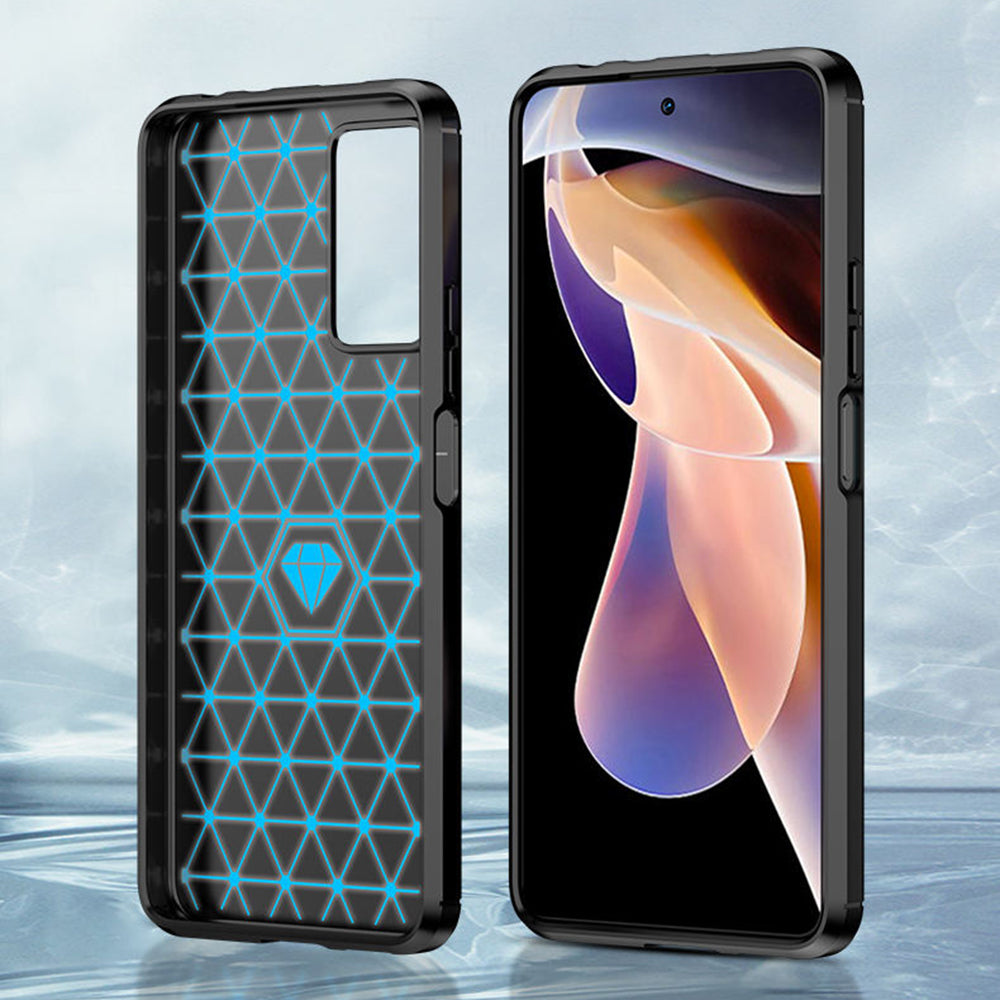 Etui do Xiaomi Redmi Note 11 Pro+ 5G, Techsuit, Carbon, Czarny