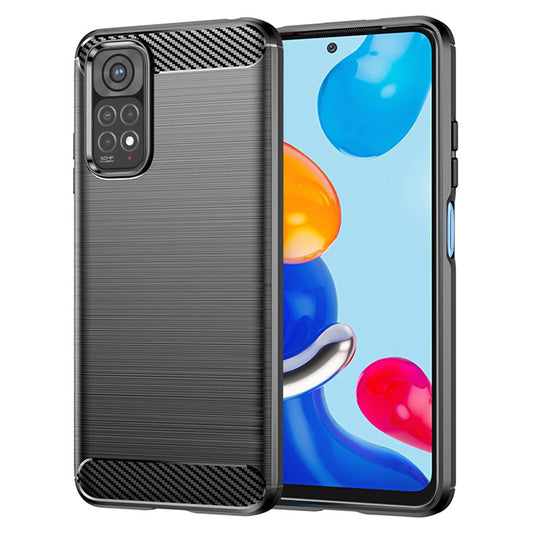 Etui na Xiaomi Redmi Note 11S / Note 11, Techsuit, Carbon, Czarny
