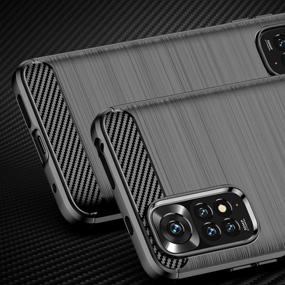 Case for Xiaomi Redmi Note 11S / Note 11, Techsuit, Carbon, Black