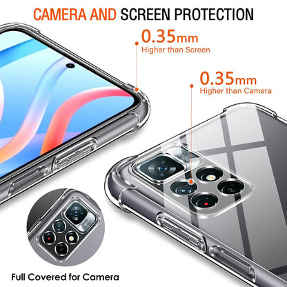 Case for Xiaomi Redmi Note 11S / Note 11, Techsuit, Shockproof Clear, Transparent