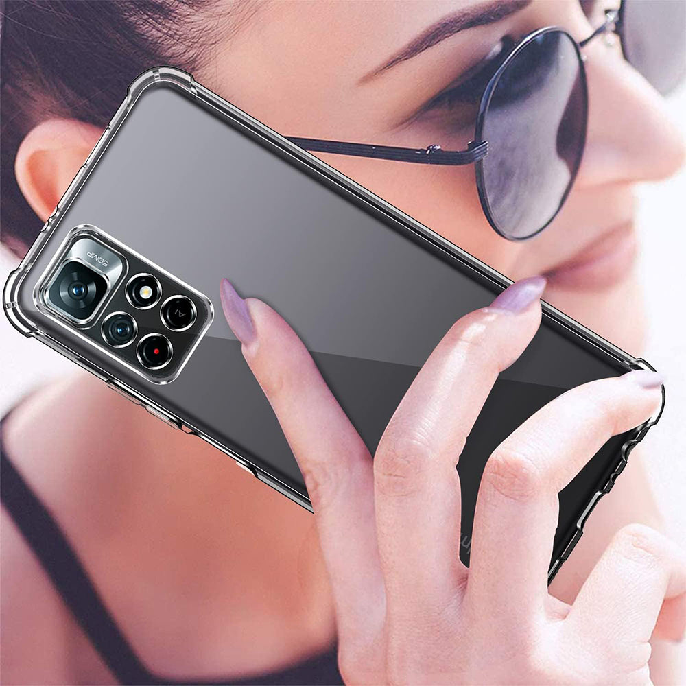 Case for Xiaomi Redmi Note 11S / Note 11, Techsuit, Shockproof Clear, Transparent