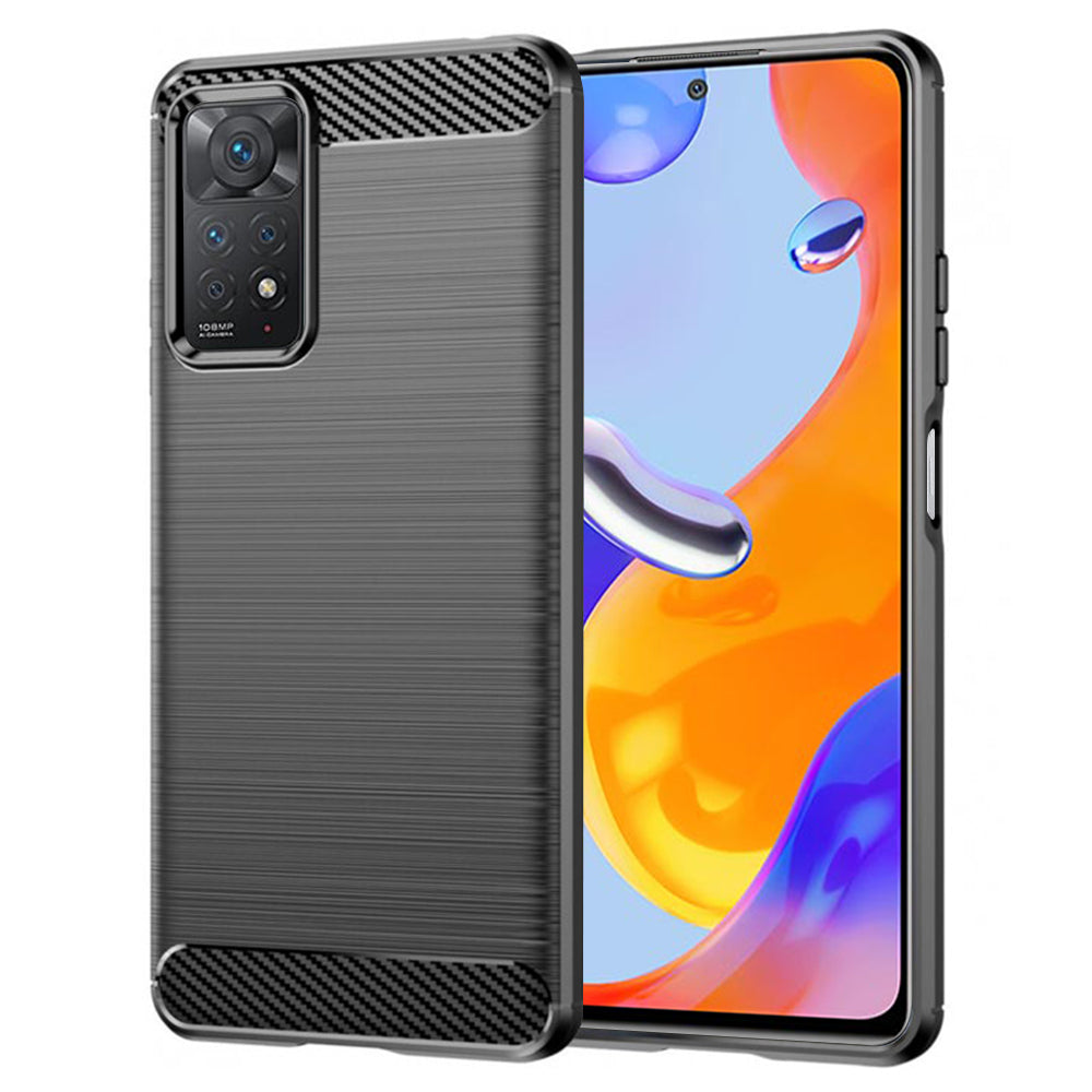 Case for Xiaomi Redmi Note 12 Pro 4G / Note 11 Pro 5G / Note 11 Pro, Techsuit, Carbon, Black