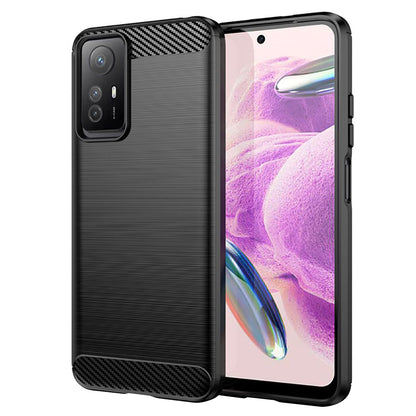 Etui do Xiaomi Redmi Note 12S, Techsuit, Carbon, Czarny