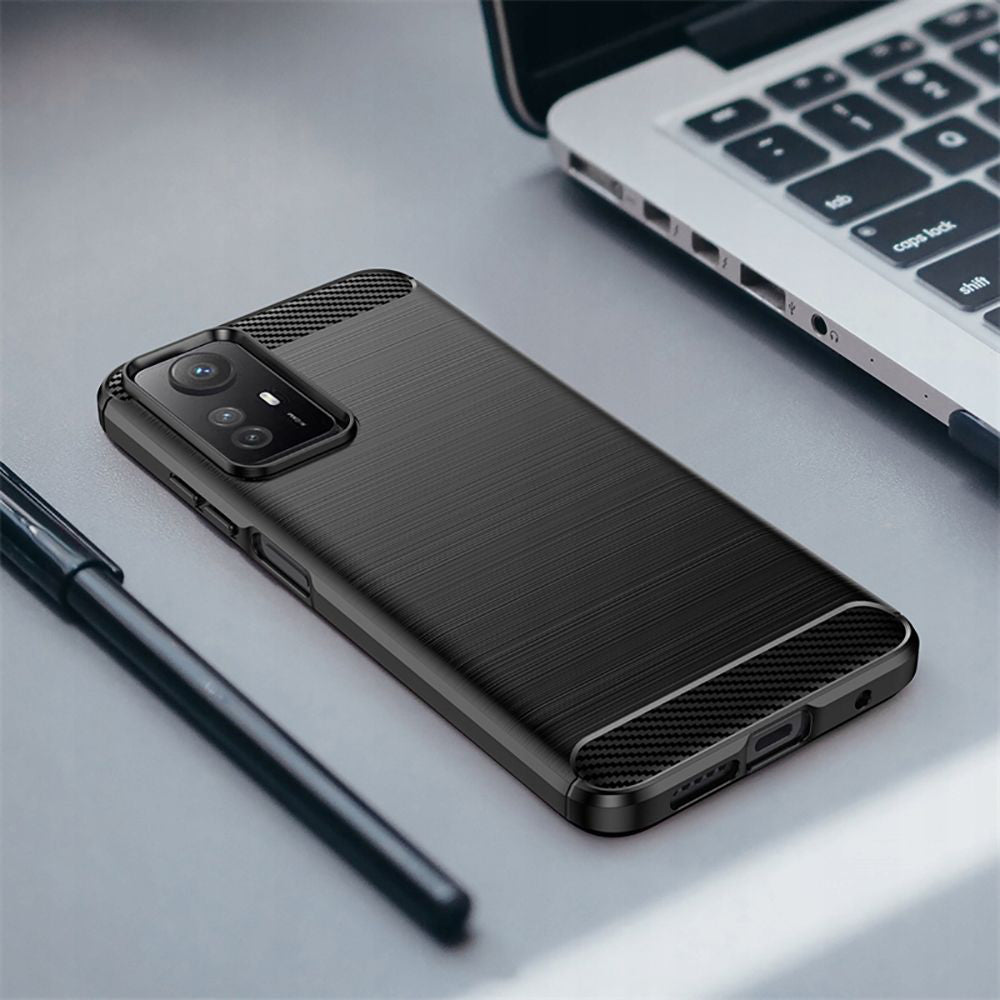 Etui do Xiaomi Redmi Note 12S, Techsuit, Carbon, Czarny