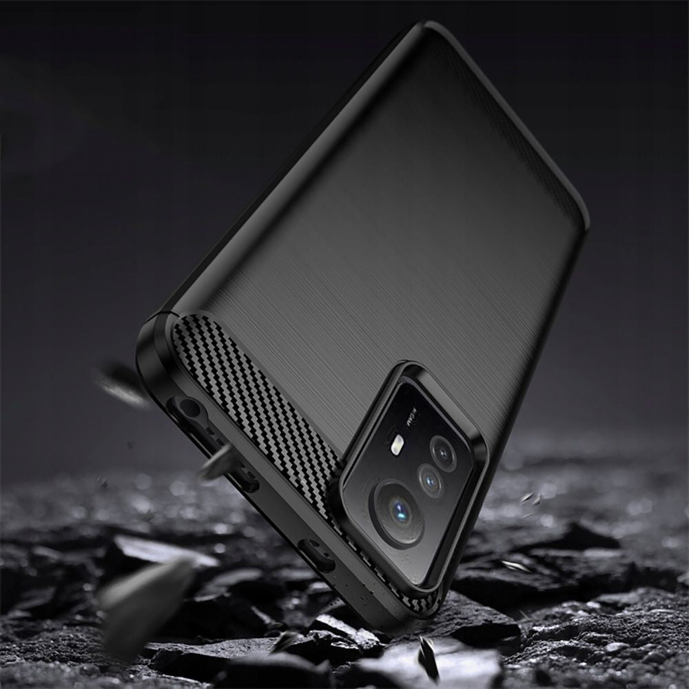 Etui do Xiaomi Redmi Note 12S, Techsuit, Carbon, Czarny
