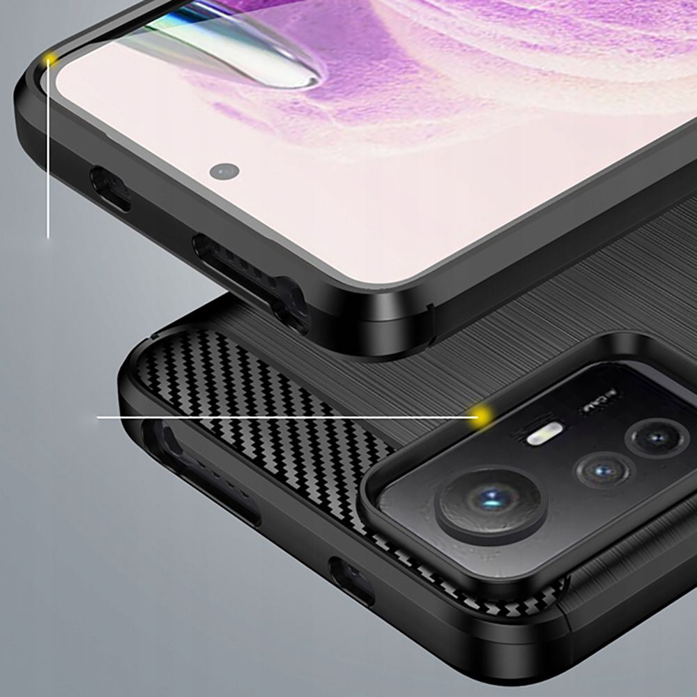 Etui do Xiaomi Redmi Note 12S, Techsuit, Carbon, Czarny