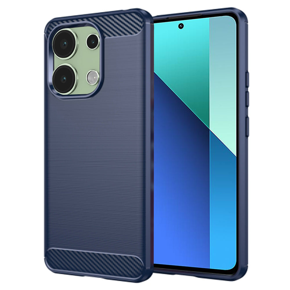Etui do Xiaomi Redmi Note 13 4G, Techsuit, Carbon, Niebieskie
