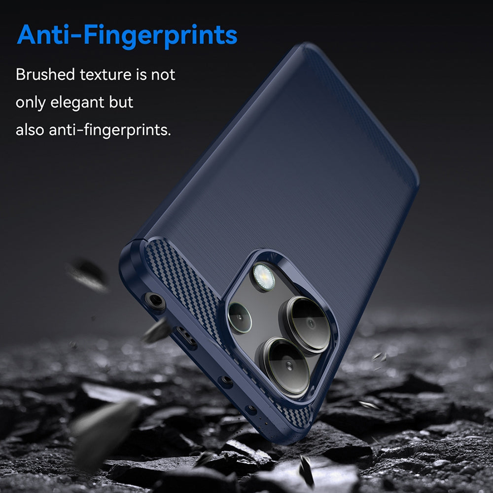Etui do Xiaomi Redmi Note 13 4G, Techsuit, Carbon, Niebieskie