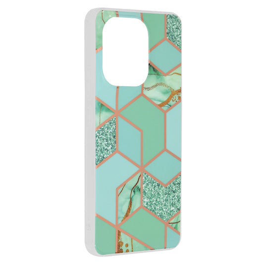 Etui na Xiaomi Redmi Note 13 4G, Techsuit, Marble, Zielony